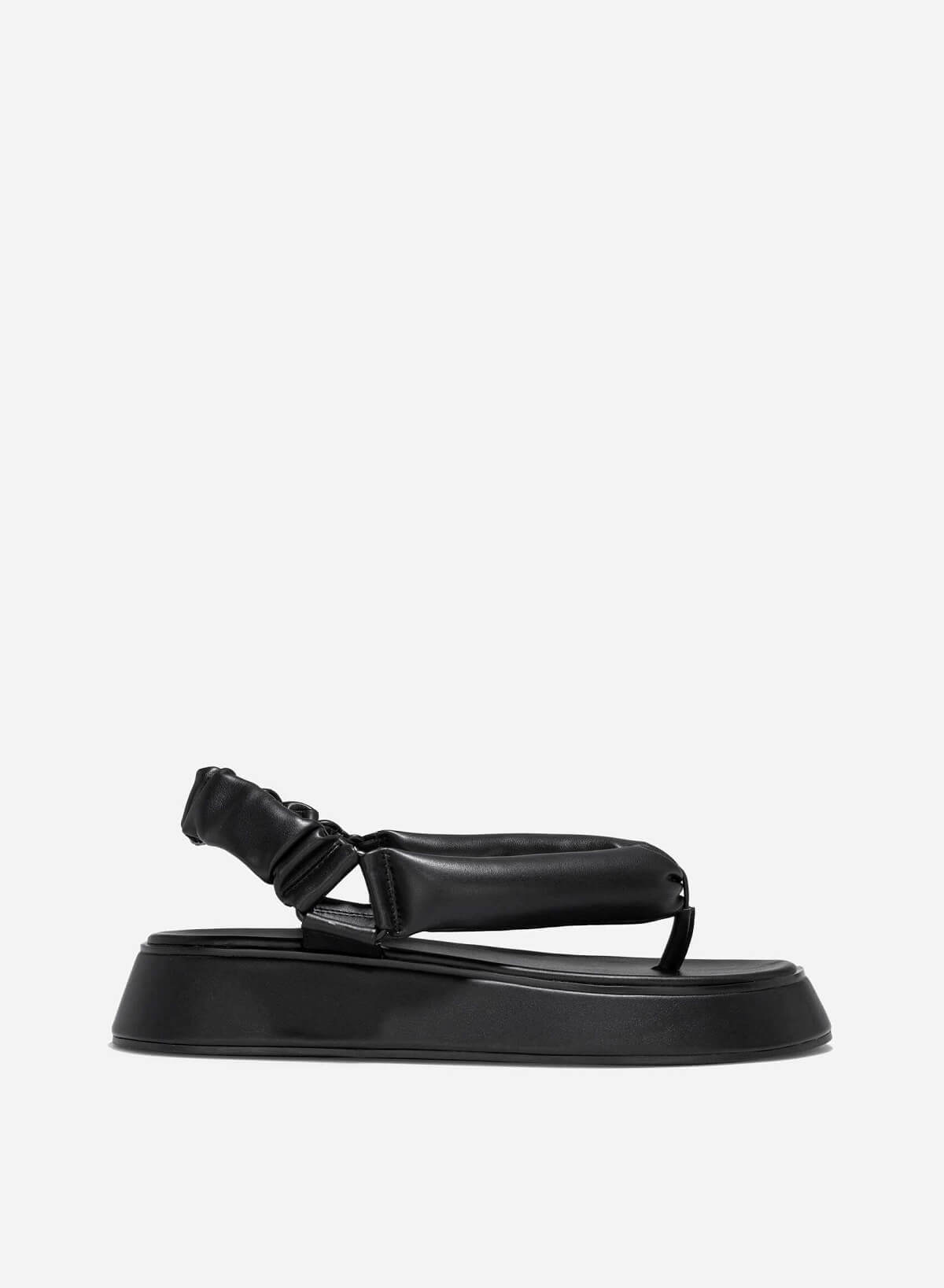 Puffy Strap Platform Sandals - SDL 0340 - Black - VASCARA