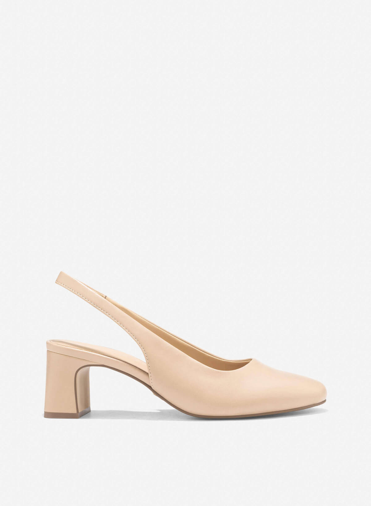 Round Toe Slingback - HIG 0665 - Beige - VASCARA