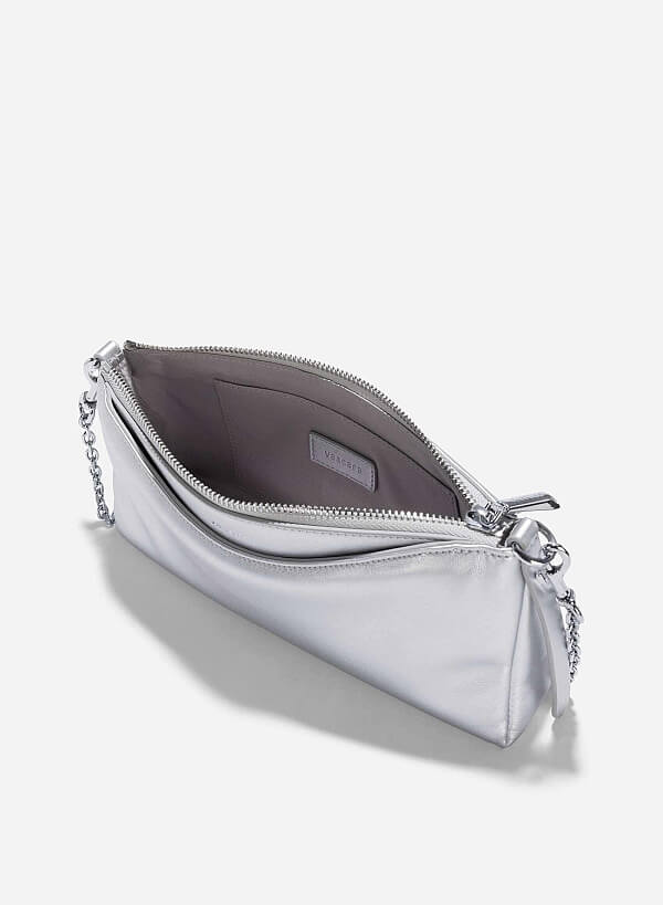 Soft Baguette Bag - MES 0257 - Silver - VASCARA