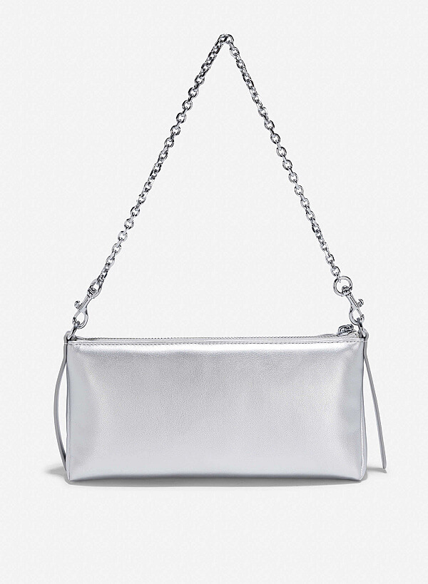 Soft Baguette Bag - MES 0257 - Silver - VASCARA