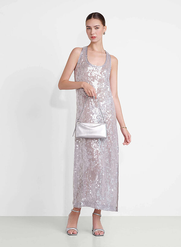 Soft Baguette Bag - MES 0257 - Silver - VASCARA