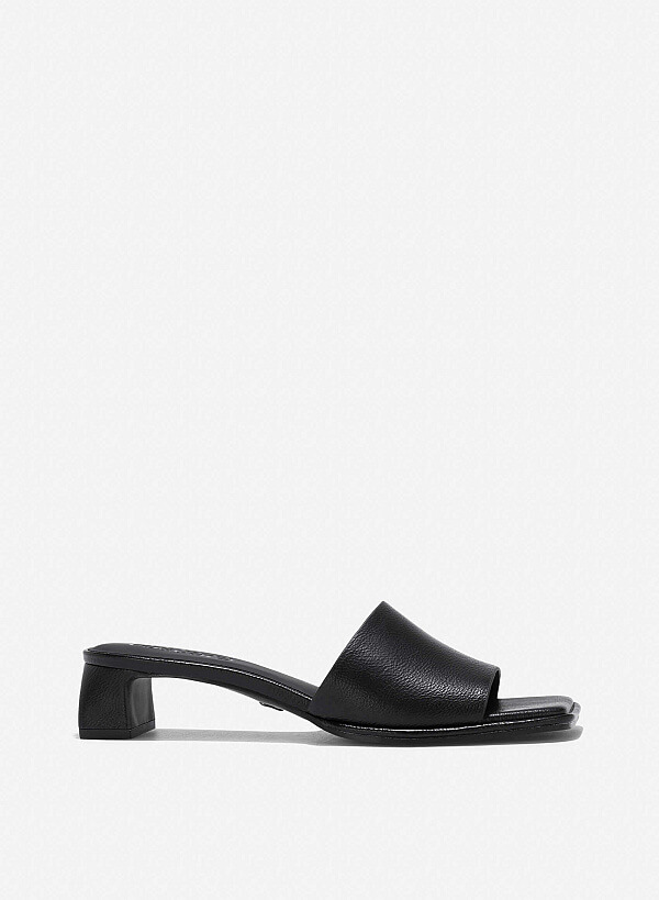 Strap Block Heels - MUL 0214 - Black