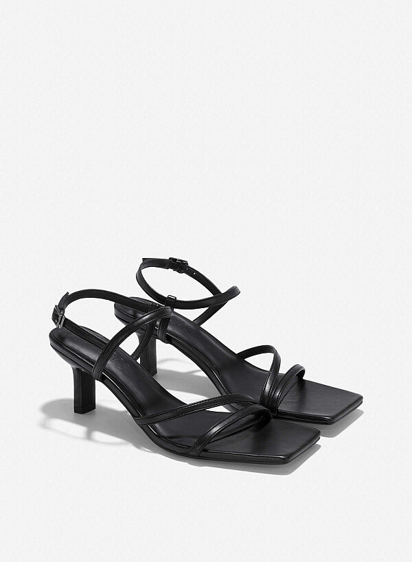 Strappy Sandals - PUM 0788 - Black - VASCARA