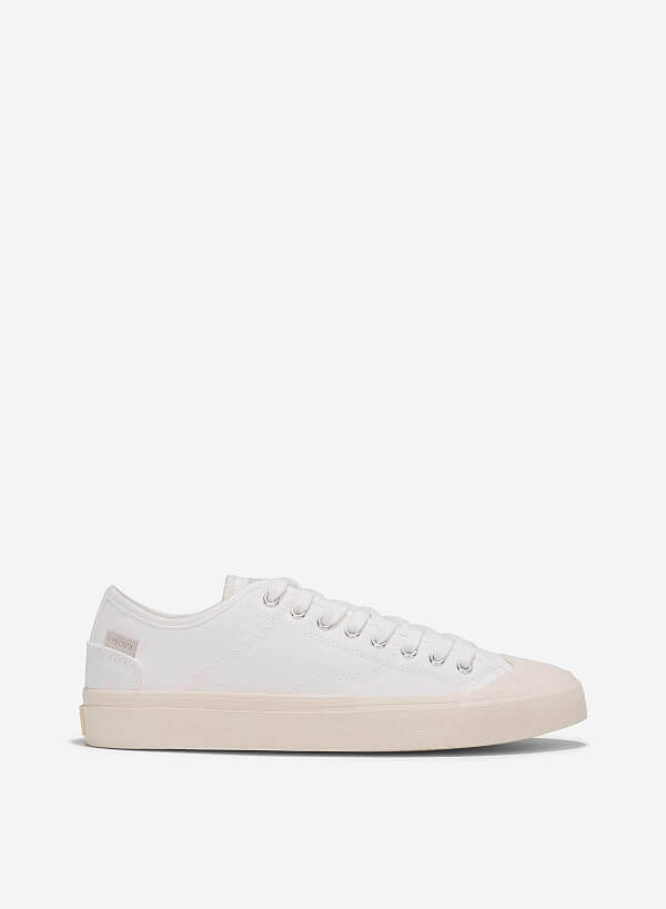Giày sneaker vải canvas - SNK 0071 - Màu trắng - VASCARA