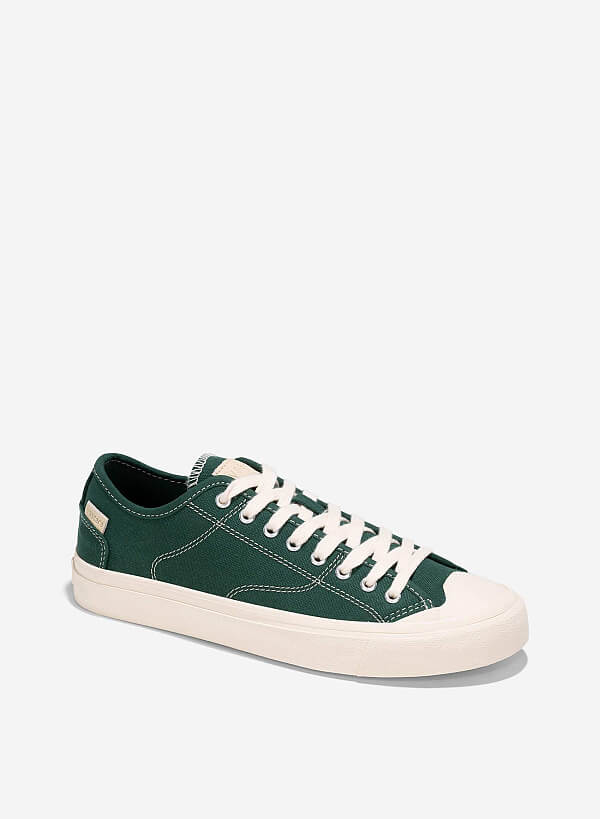 Giày sneaker vải canvas - SNK 0071 - Màu xanh lá - VASCARA