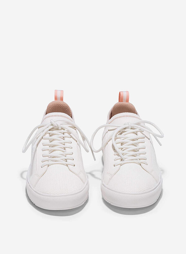 Giày sneaker vải knit - SNK 0068 - Màu trắng - VASCARA