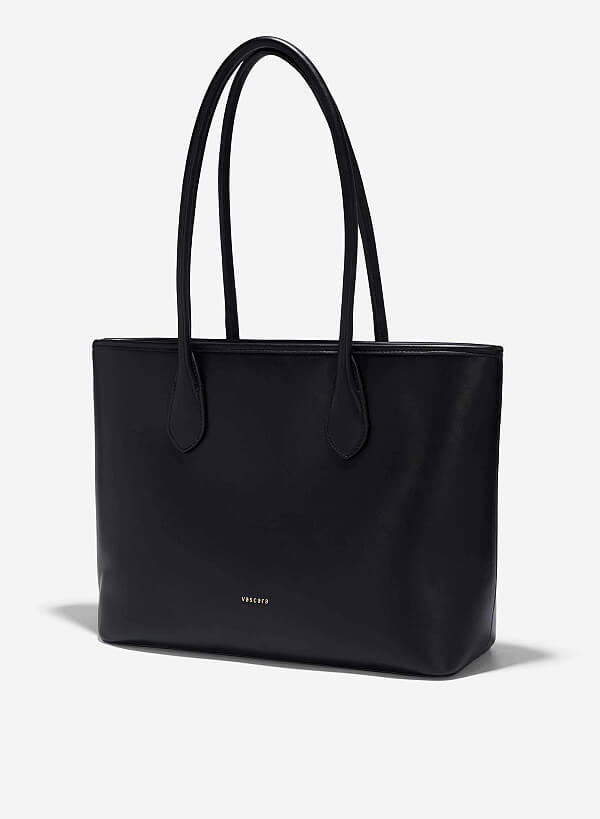 Túi tote cổ điển nhấn chân quai - TOT 0159 - Màu đen - VASCARA