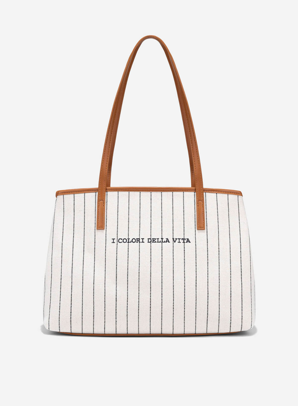 Baseball Print Canvas Bag - TTE 0168 - Brown - VASCARA