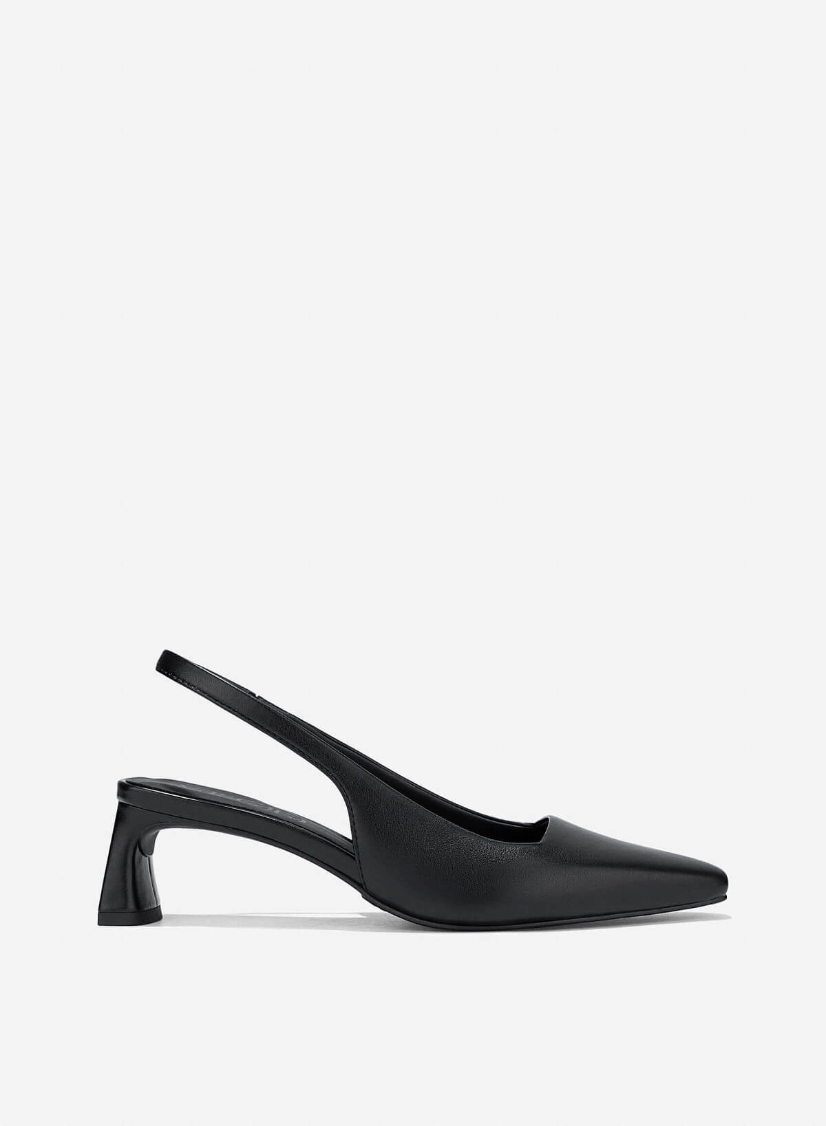 Block Heeled Slingback - HIG 0671 - Black - VASCARA