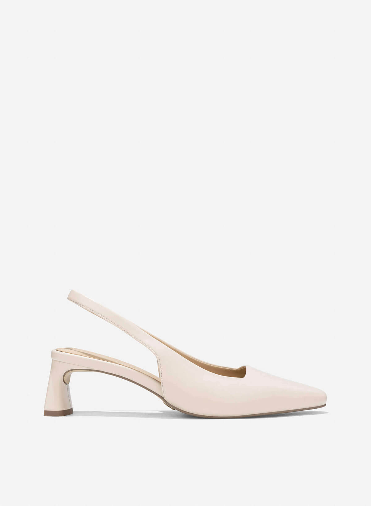 Block Heeled Slingback - HIG 0671 - Cream - VASCARA