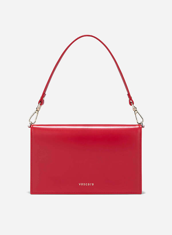 Carry Strap Flap Basic Wallet - WLL 0300 - Red