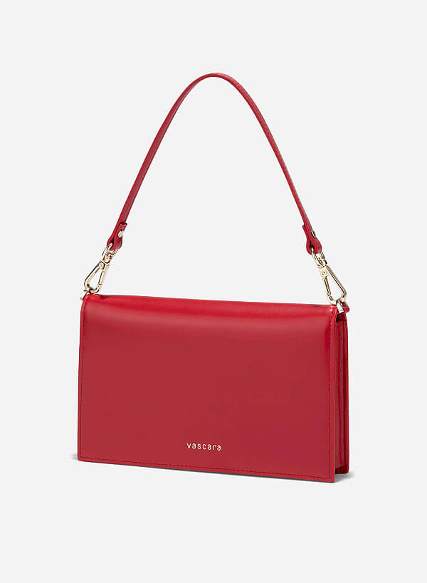 Carry Strap Flap Basic Wallet - WLL 0300 - Red - VASCARA