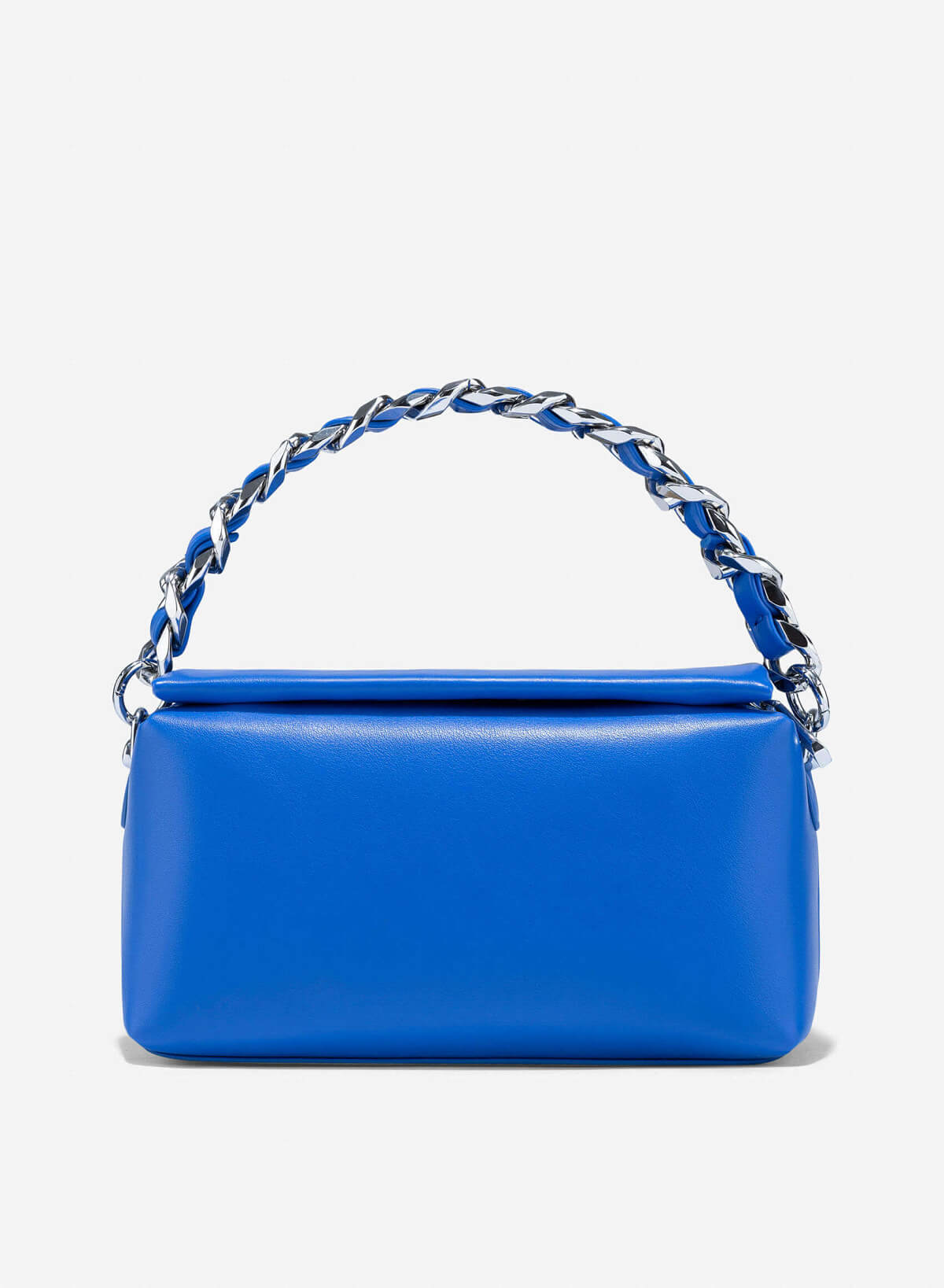 Chain Décor Strap Box Bag - MES 0260 - Blue - VASCARA