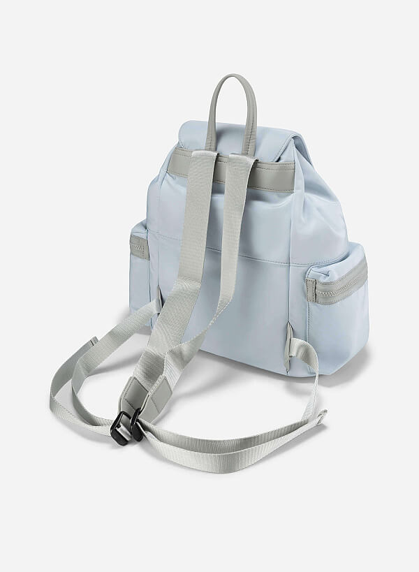 Color-Block Pastel Backpack - BAK 0210 - Light Blue - VASCARA