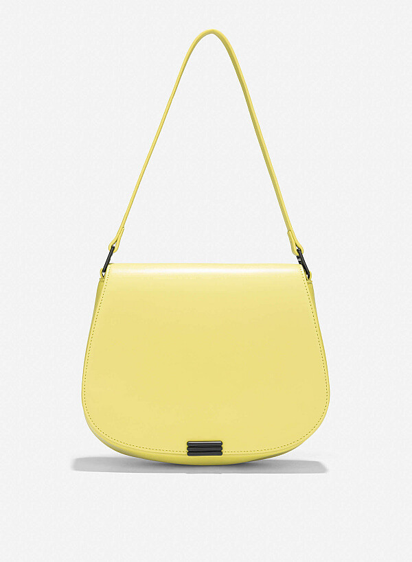Décor Lock Flap Saddle Bag - MES 0252 - Light Green
