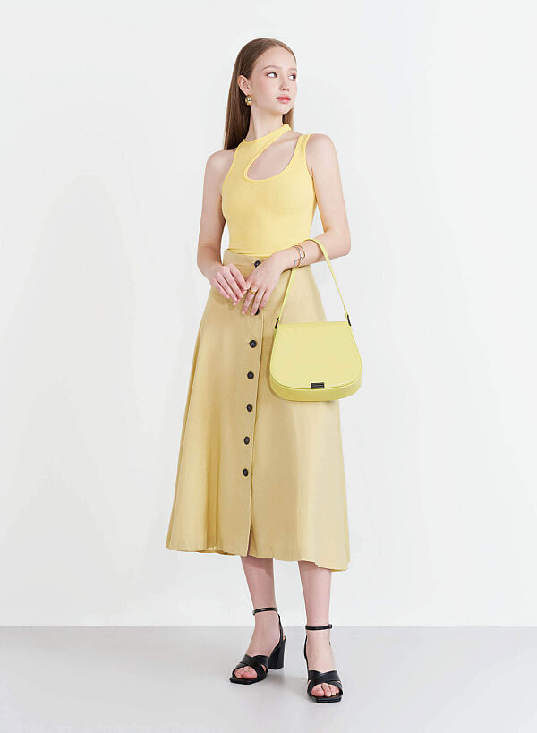 Décor Lock Flap Saddle Bag - MES 0252 - Light Green - VASCARA