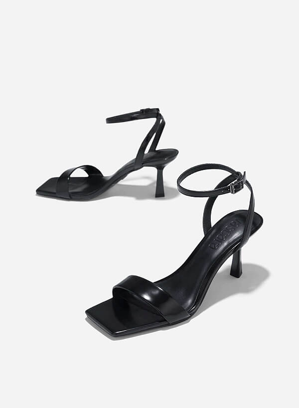 High Heeled Sandals - PUM 0793 - Black - VASCARA