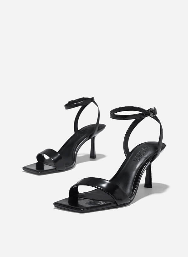 High Heeled Sandals - PUM 0793 - Black - VASCARA