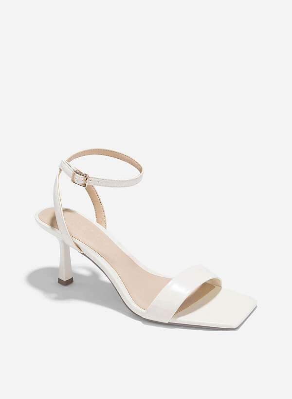 High Heeled Sandals - PUM 0793 - Cream - VASCARA