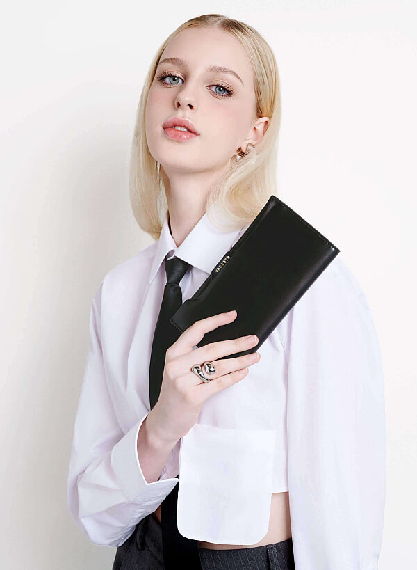 Layered Handheld Wallet - WLL 0304 - Black - VASCARA