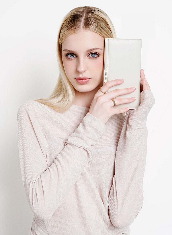 Layered Handheld Wallet - WLL 0304 - Cream - VASCARA