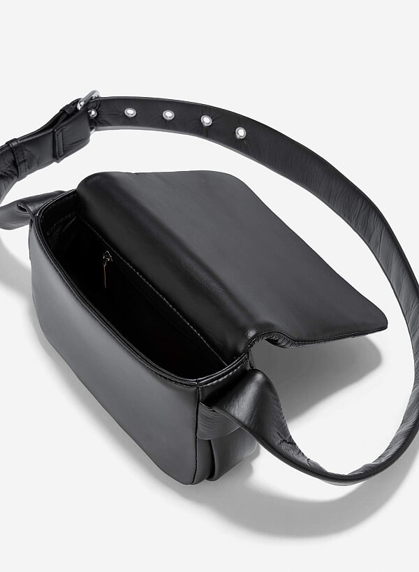 Padded Crossbody Bag - MES 0248 - Black - VASCARA