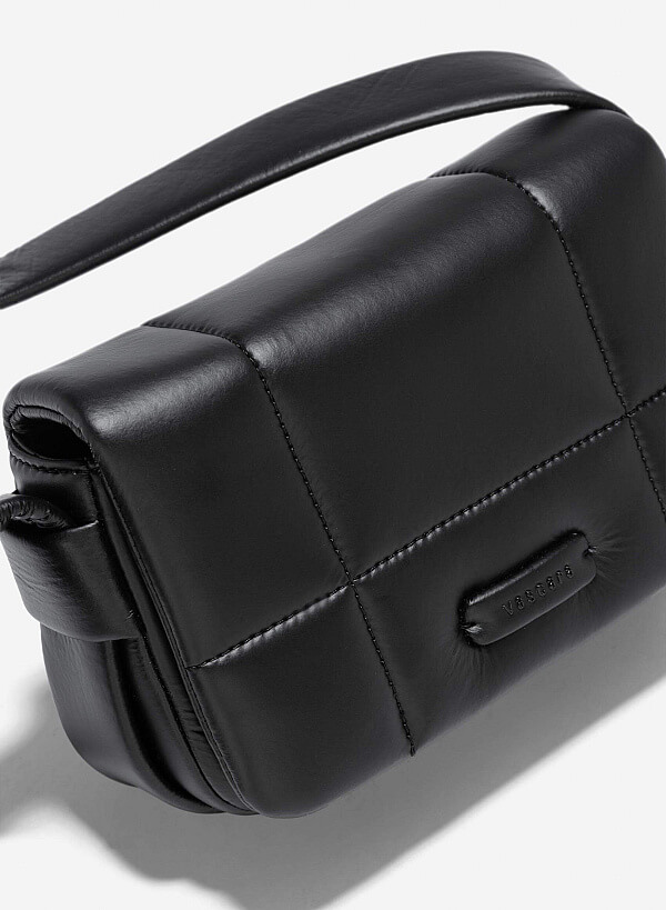 Padded Crossbody Bag - MES 0248 - Black - VASCARA