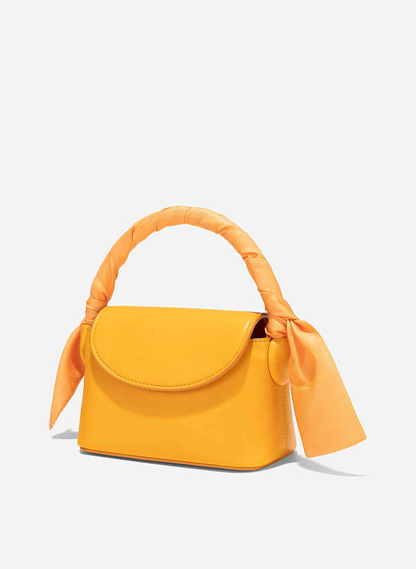 Silk Scarf Mini Bag - MES 0241 - Orange - VASCARA