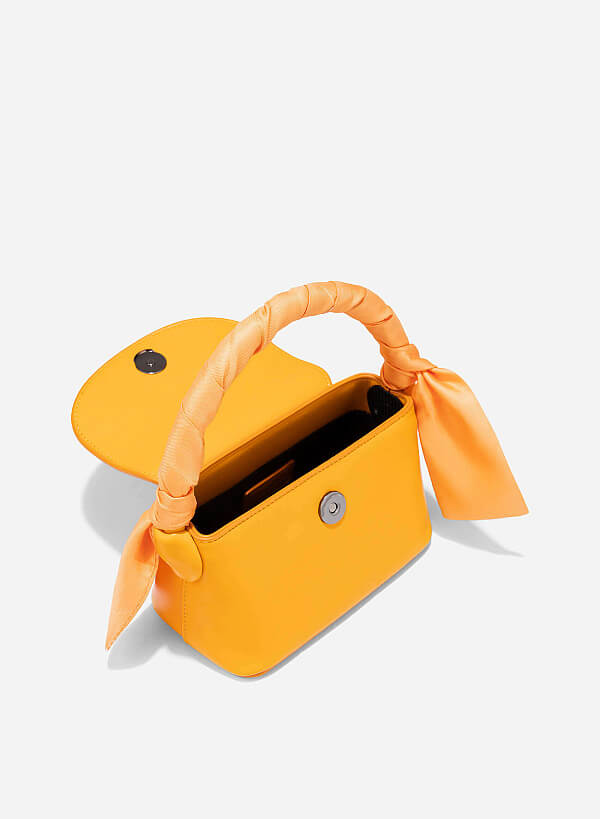 Silk Scarf Mini Bag - MES 0241 - Orange - VASCARA