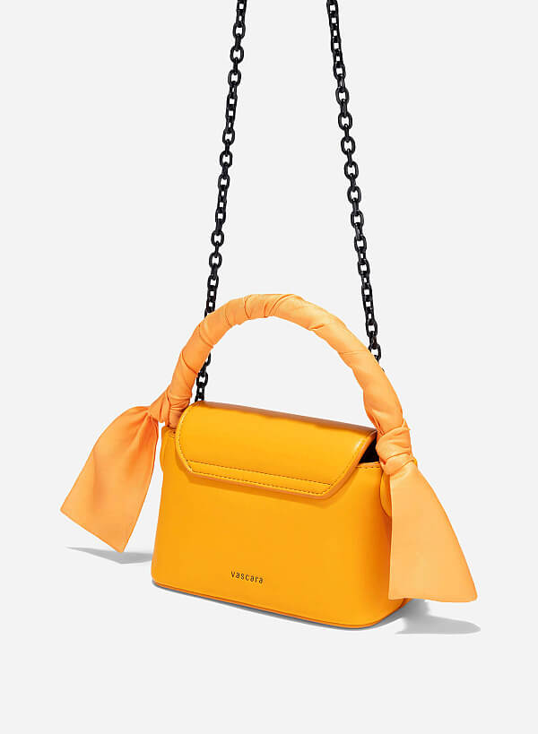 Silk Scarf Mini Bag - MES 0241 - Orange - VASCARA