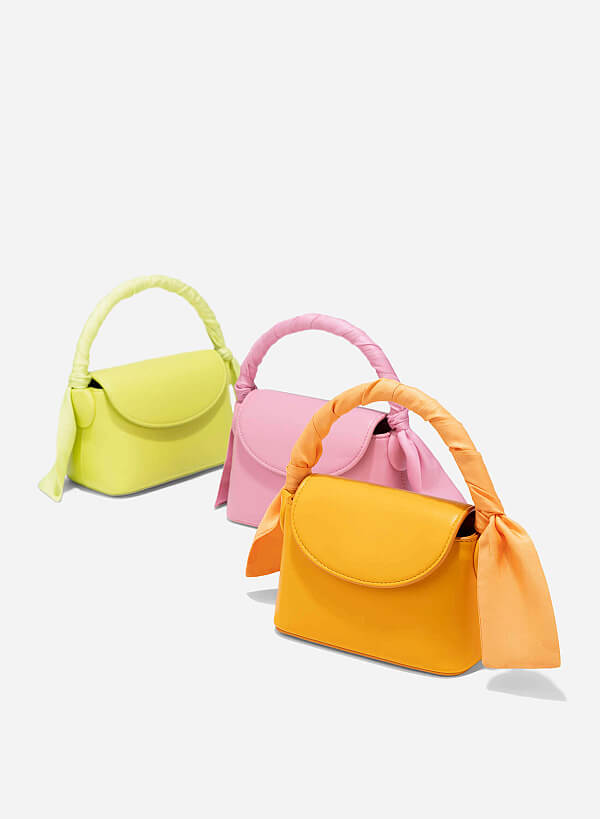 Silk Scarf Mini Bag - MES 0241 - Orange - VASCARA