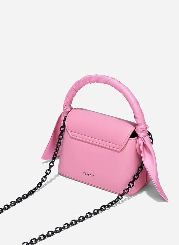Silk Scarf Mini Bag - MES 0241 - Pink - VASCARA