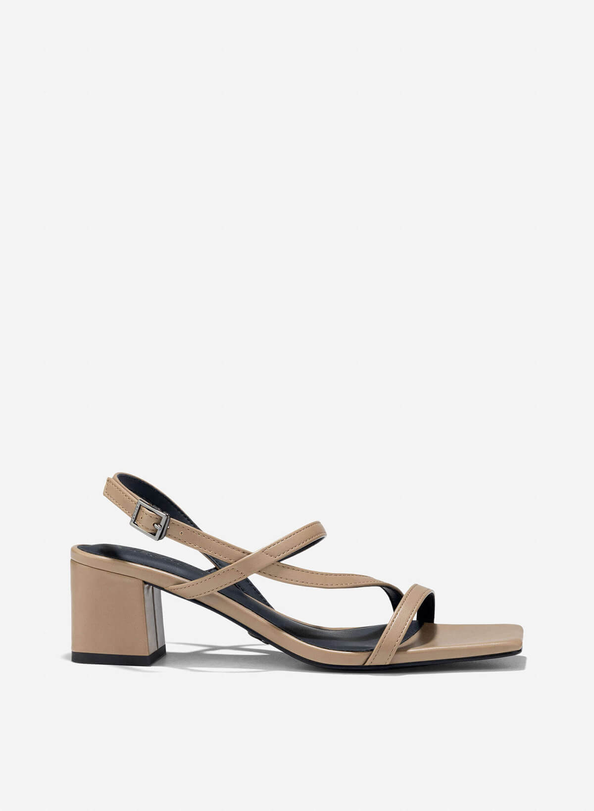 Strappy Block Heel Sandals - PUM 0797 - Dark Beige - VASCARA