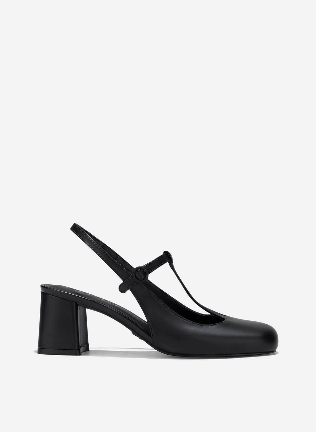 T-Strap Slingbacks - HIG 0676 - Black - VASCARA