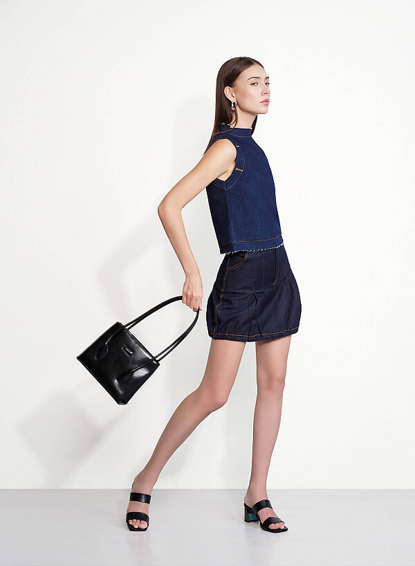 Tubular Strap Shoulder Bag - SAC 0329 - Black - VASCARA