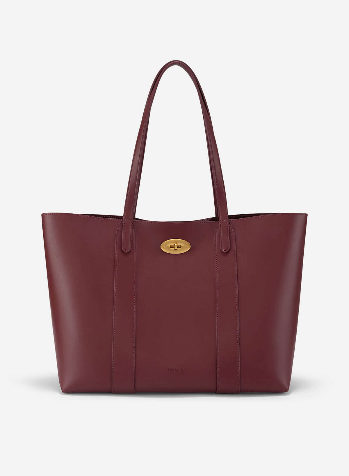 Twist Lock Classic Oversized Tote Bag - TTE 0162 - Bordeaux - VASCARA