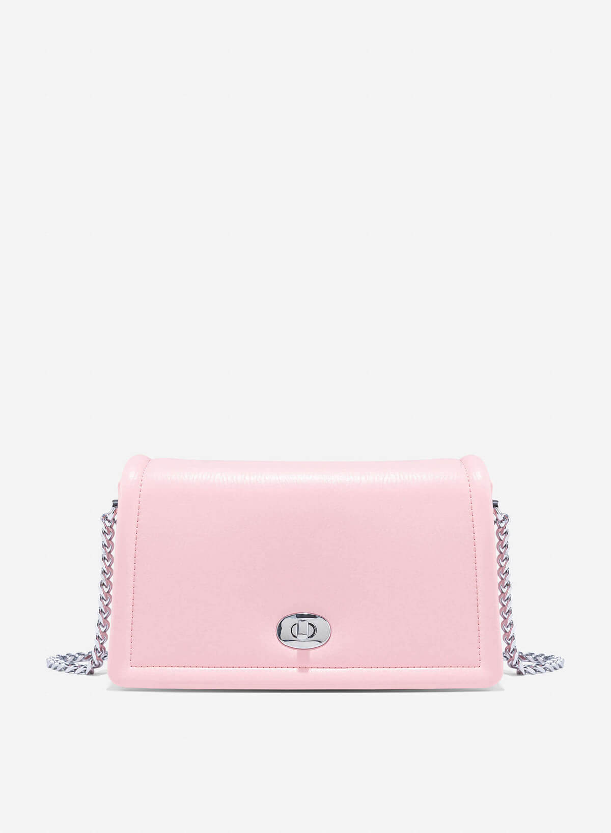 Twist Lock Flap Shoulder Bag - MES 0259 - Light Pink - VASCARA