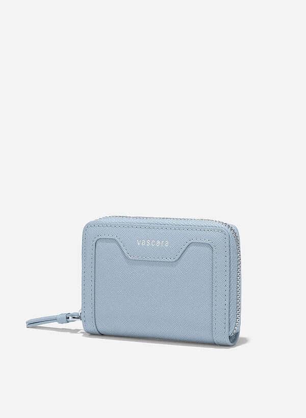 Zip-Around Handheld Mini Wallet - WLL 0301 - Light Blue - VASCARA
