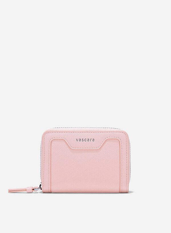 Zip-Around Handheld Mini Wallet - WLL 0301 - Light Pink