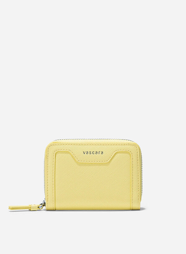 Zip-Around Handheld Mini Wallet - WLL 0301 - Light Yellow