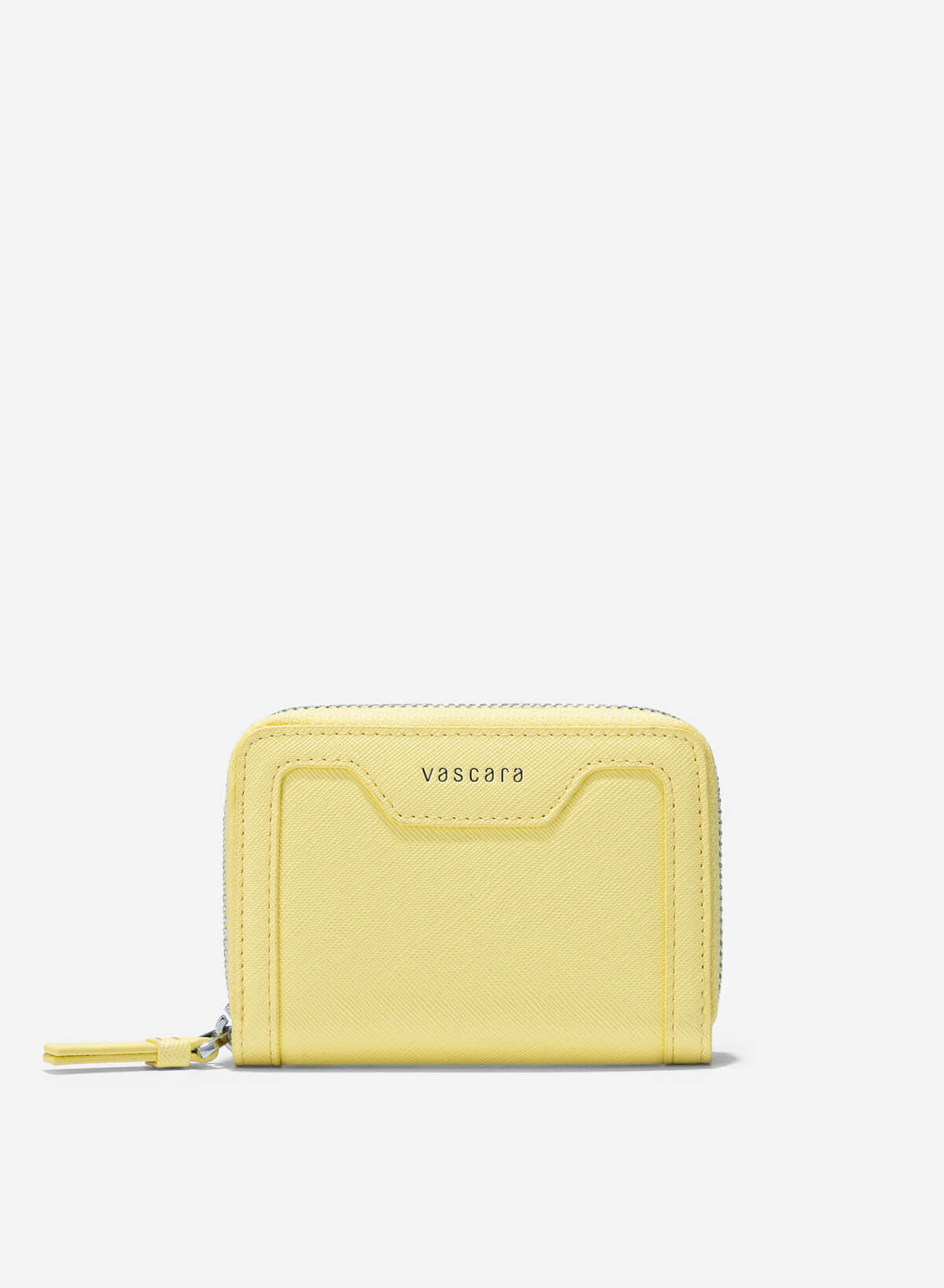 Zip-Around Handheld Mini Wallet - WLL 0301 - Light Yellow - VASCARA