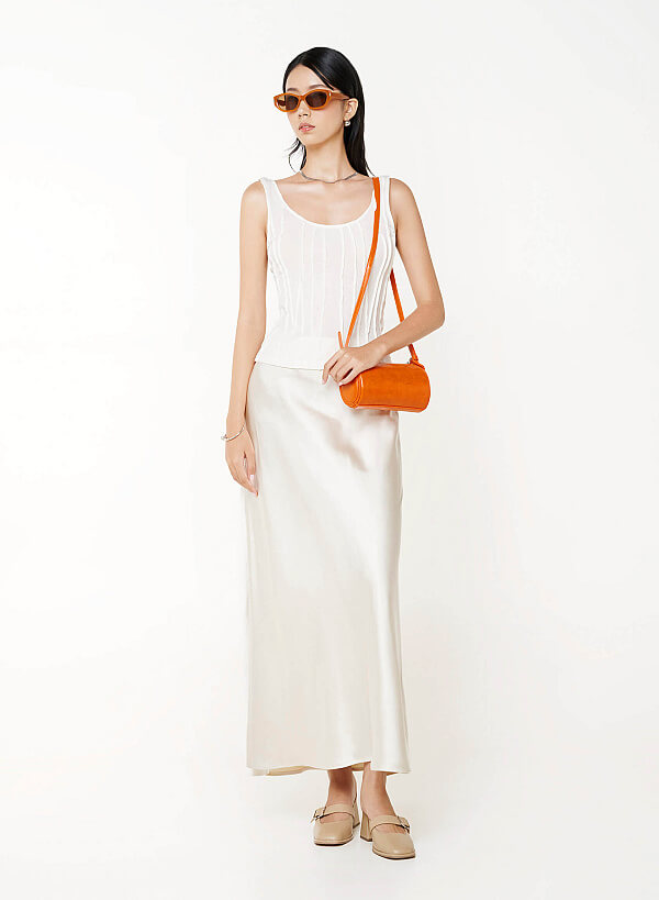 Túi trống trendy đeo chéo - SHO 0283 - Màu cam - VASCARA