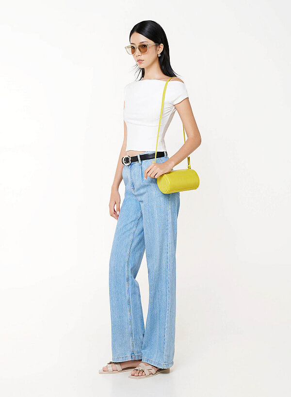 Túi trống trendy đeo chéo - SHO 0283 - Màu xanh lá sáng - VASCARA