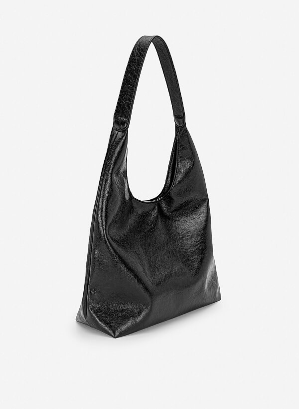Túi đeo vai hobo minimalist - TOT 0203 - Màu đen - VASCARA
