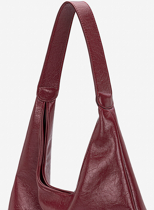 Túi đeo vai hobo minimalist - TOT 0203 - Màu đỏ đậm - VASCARA