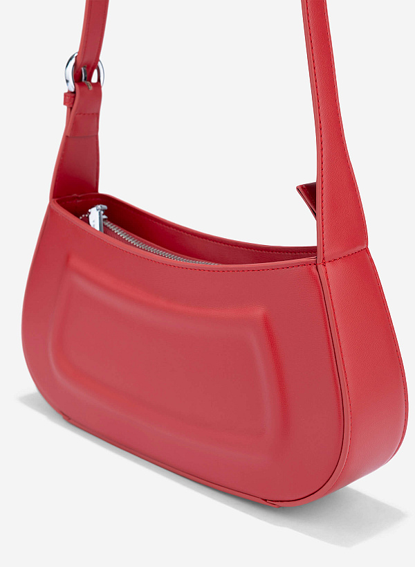 3D Bombe Shoulder Bag - MES 0272 - Red - VASCARA