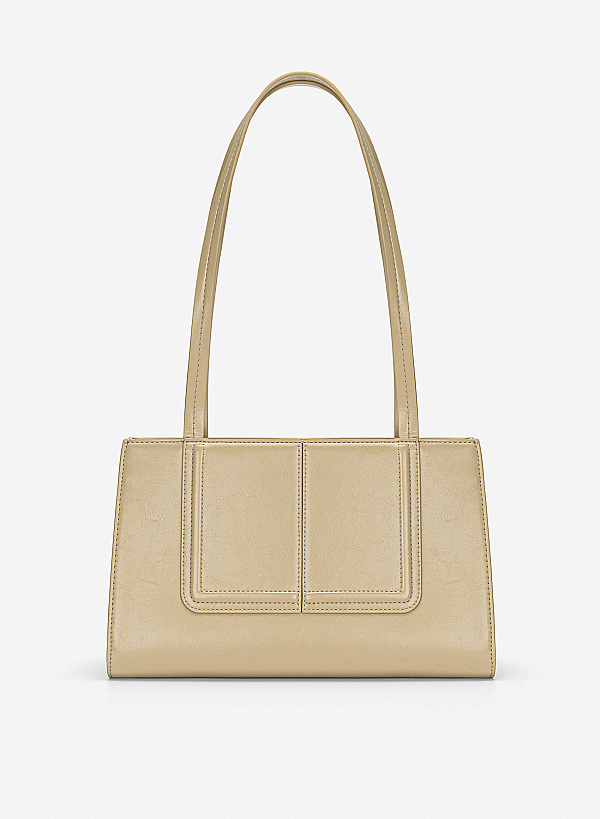 View more item 3D Line Decor Shoulder Bag - TTE 0198 - Beige