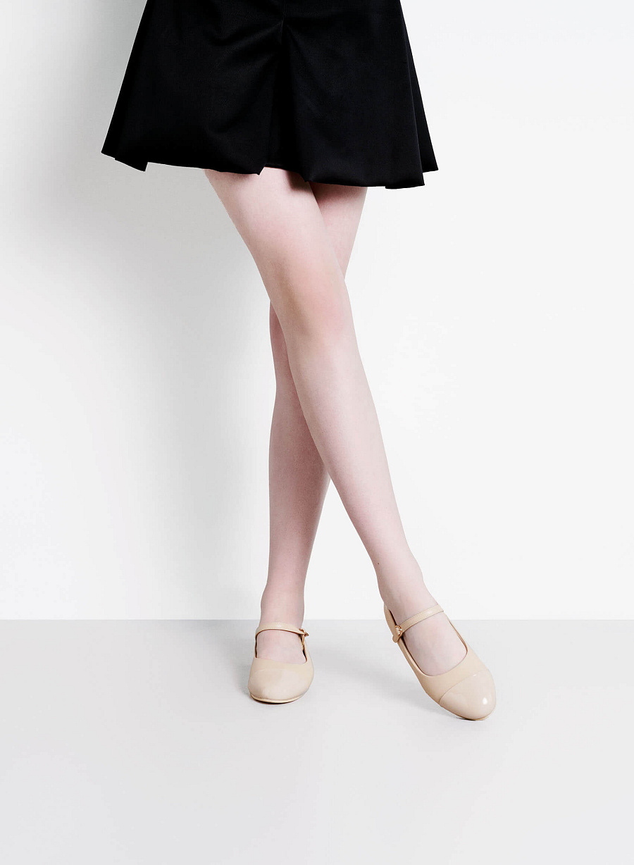 Ballerina Mary Janes - SLI 0433 - Cream - vascara.com