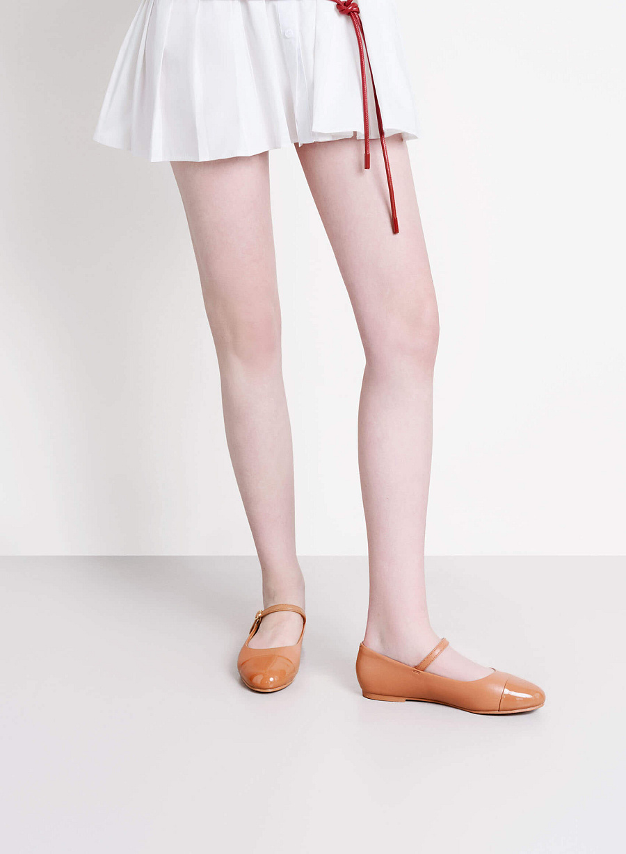 Ballerina Mary Janes - SLI 0433 - Light Brown - vascara.com