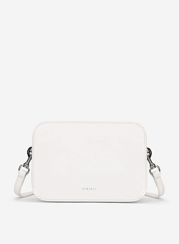 Basic Two-Pocket Crossbody Bag - MES 0270 - White